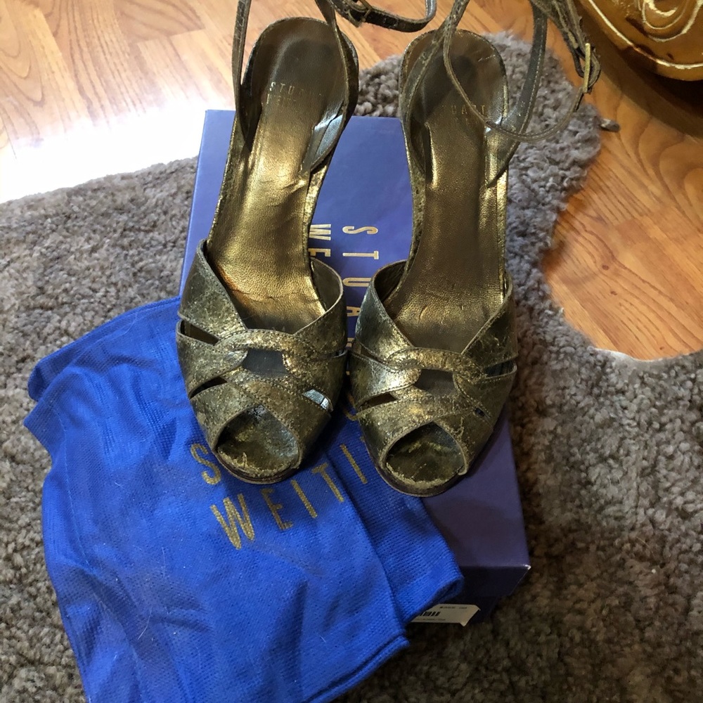 Stuart Weitzman platform peep toe shoes